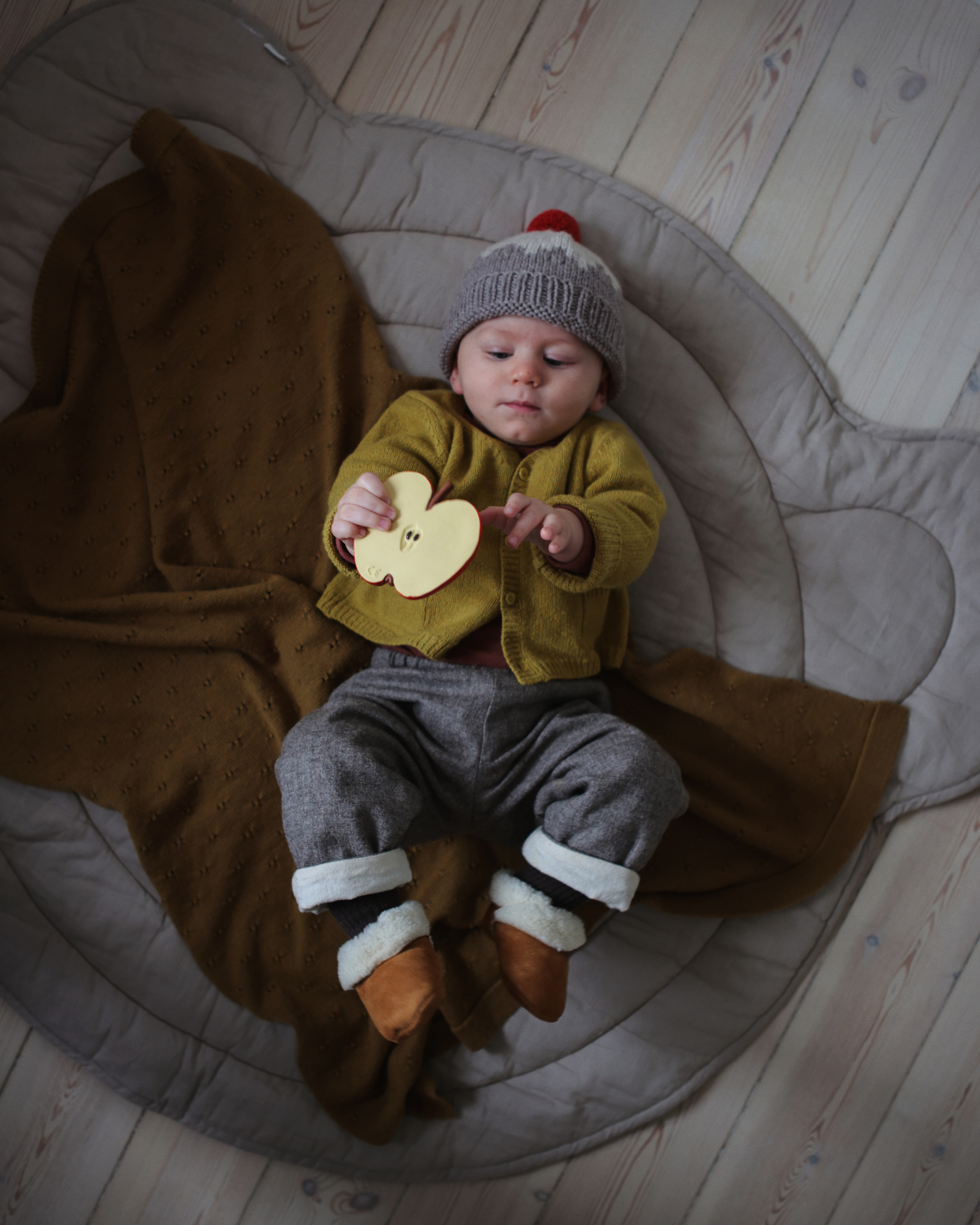 <Petit Nord>  Shearling Bootie- Cognac