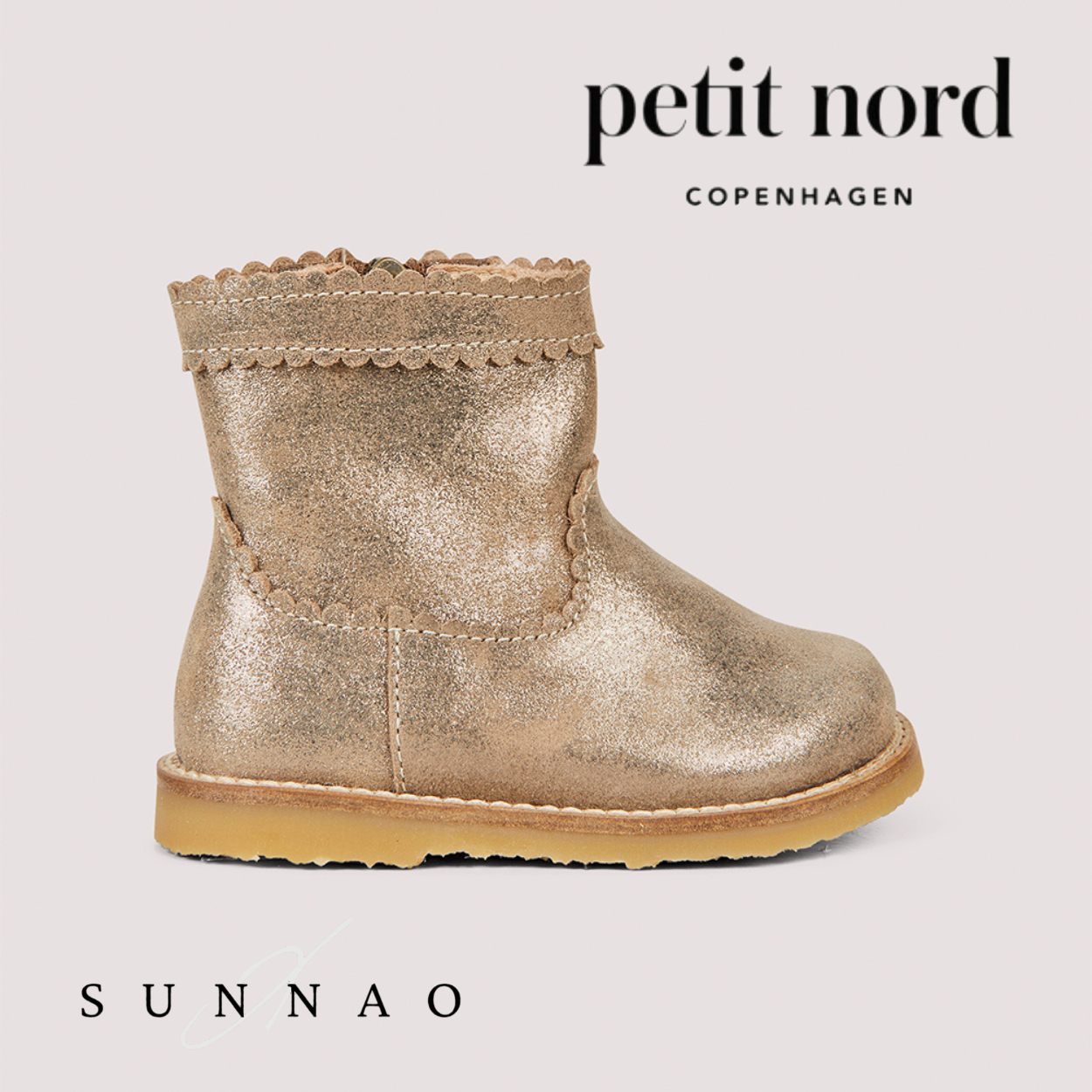 <Petit Nord> Emma Scallop Boot - Galaxy Suede