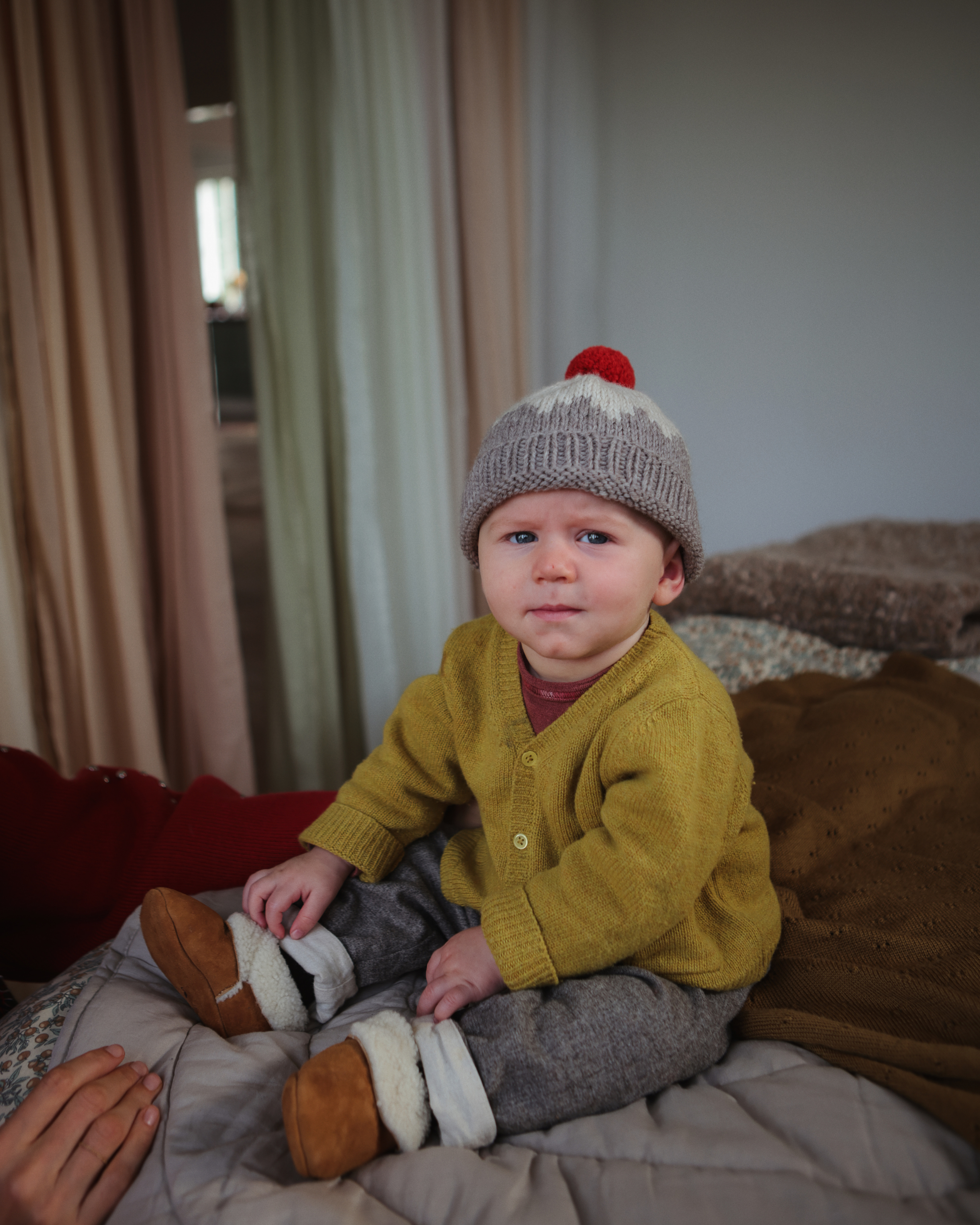 <Petit Nord>  Shearling Bootie- Cognac