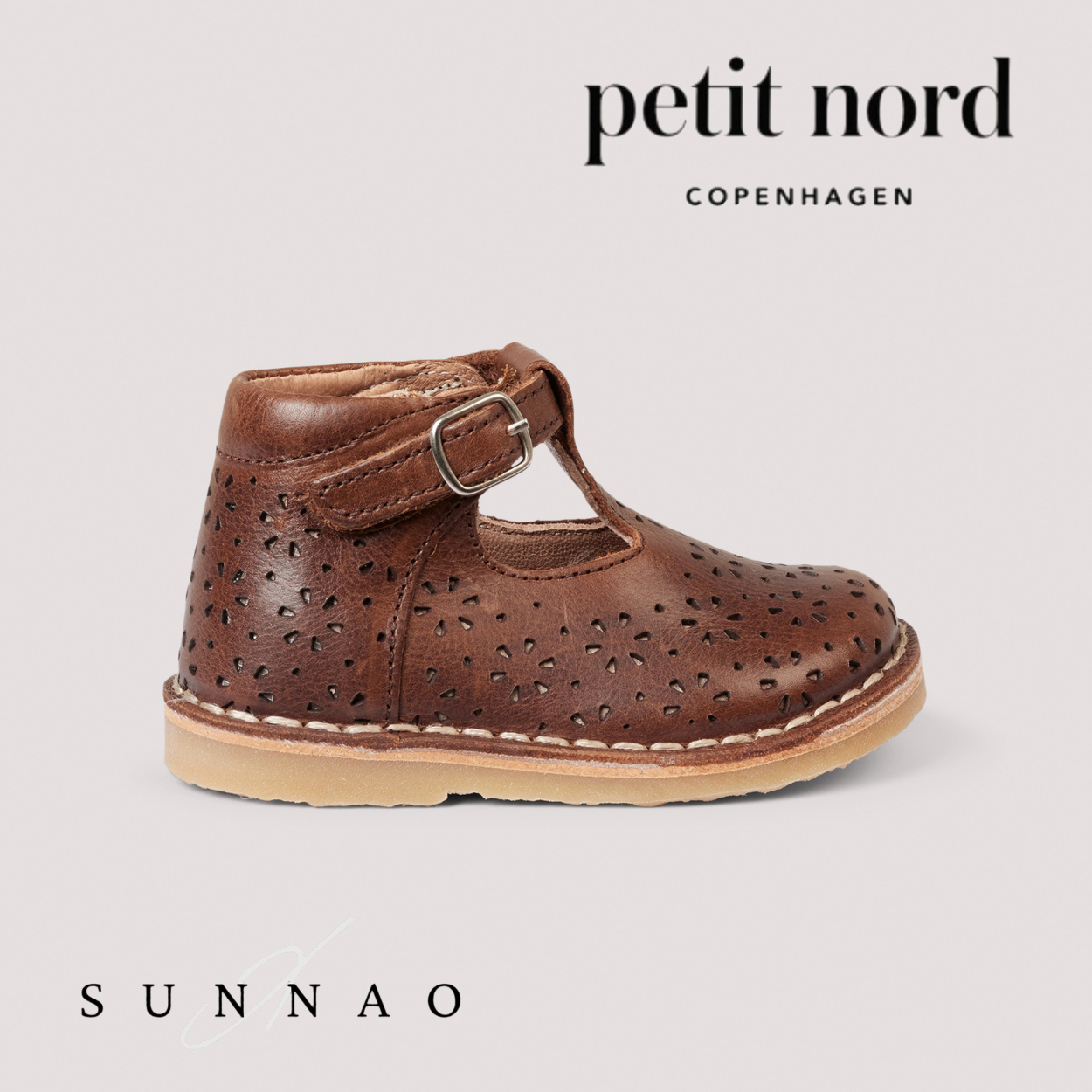 <Petit Nord> T-BAR FLOWER - Hazelnut