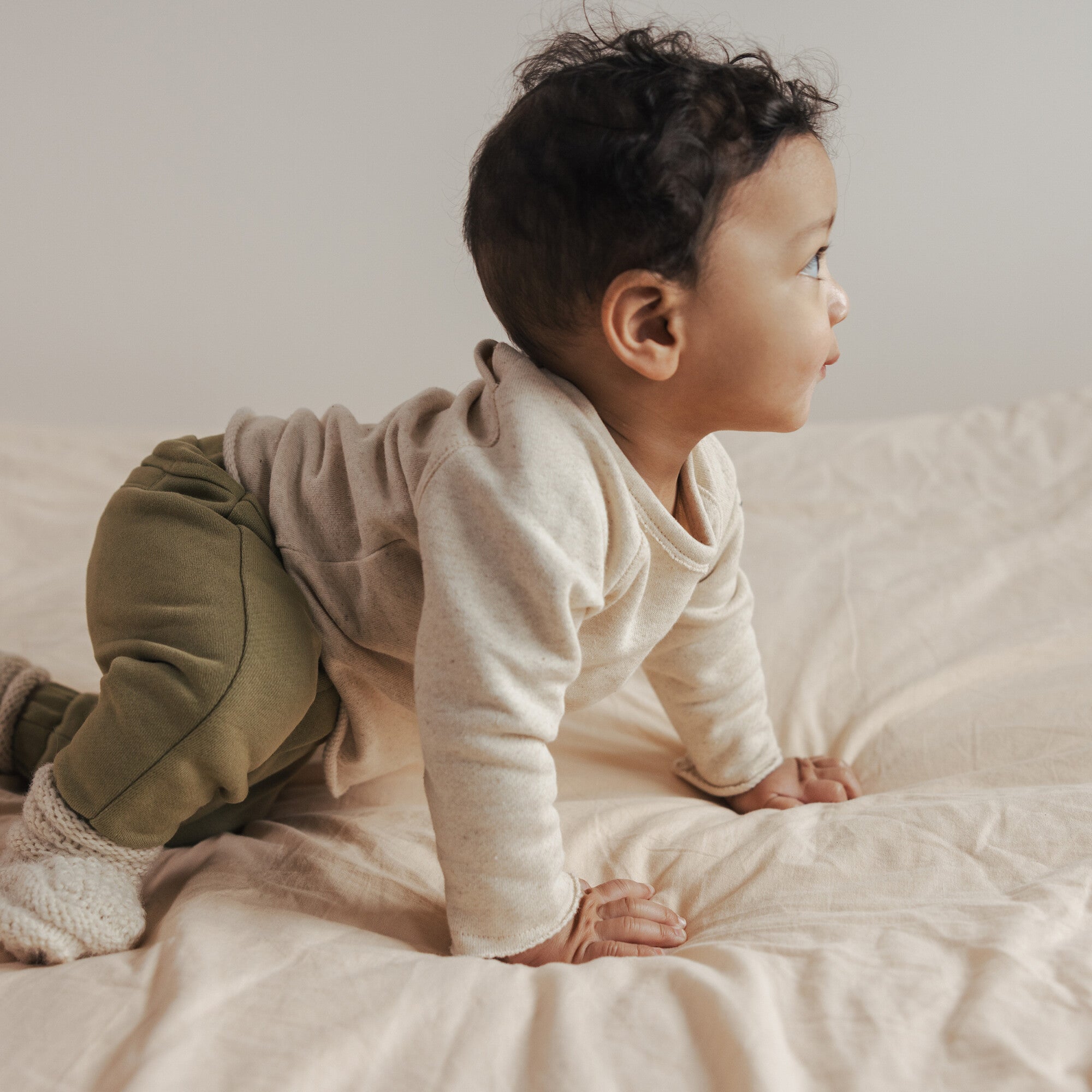 <Phil&Phae>Baby sweater l/s linen-brend - natural