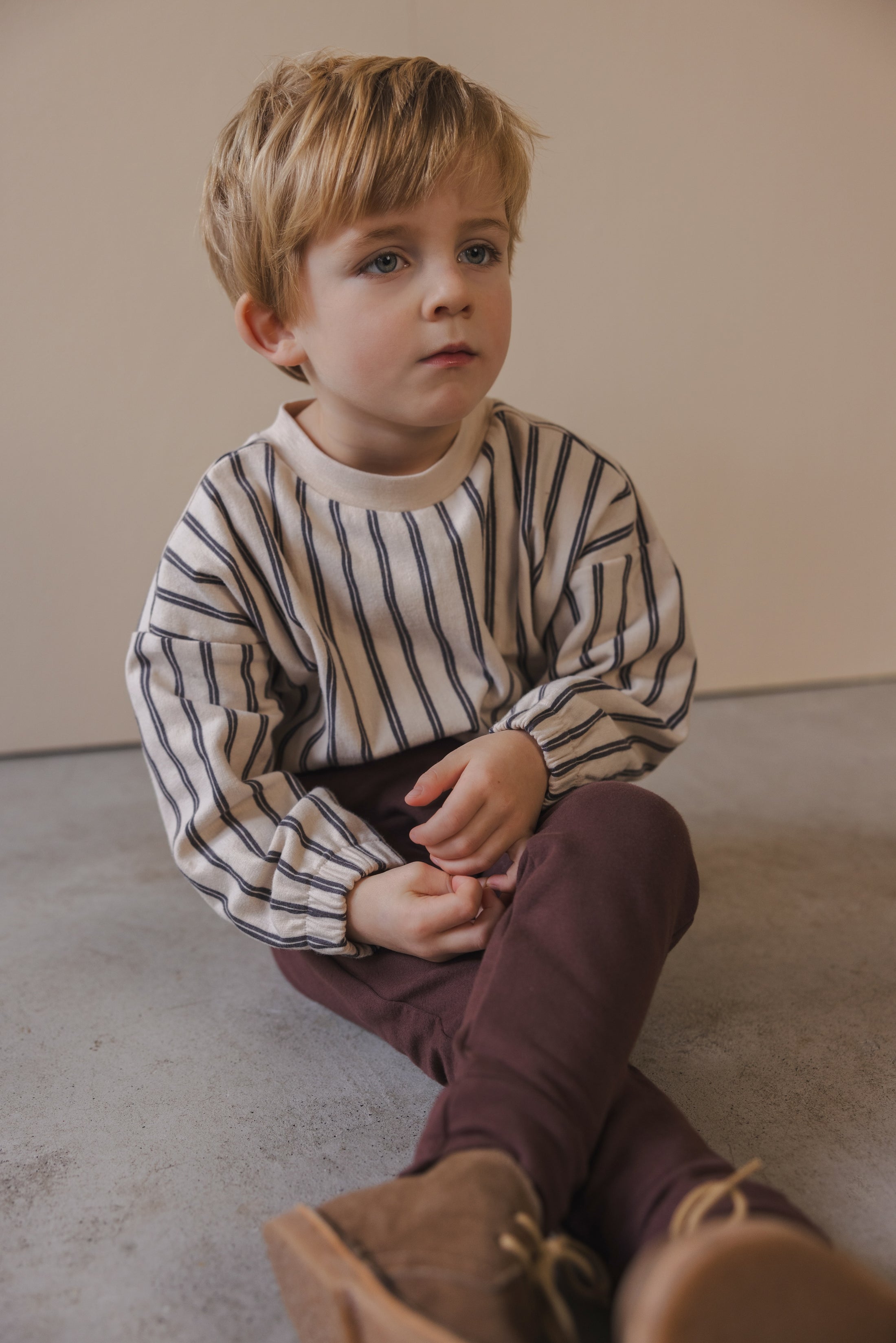 <Phil&Phae> Sweater slub stripes - graphite stripes