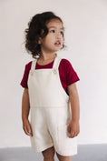 Gallery viewerに画像を読み込む, <Phil&Phae>Undyed twill short dungarees - natural（18M-6Y）
