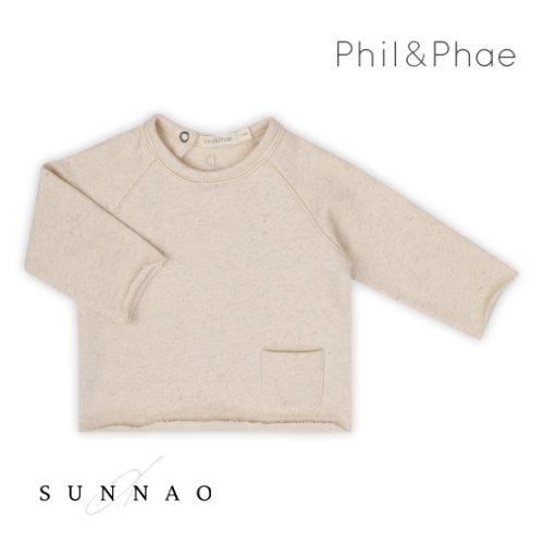 <Phil&Phae>Baby sweater l/s linen-brend - natural