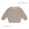 Gallery viewerに画像を読み込む, <Phil&Phae> Sweater slub stripes - graphite stripes
