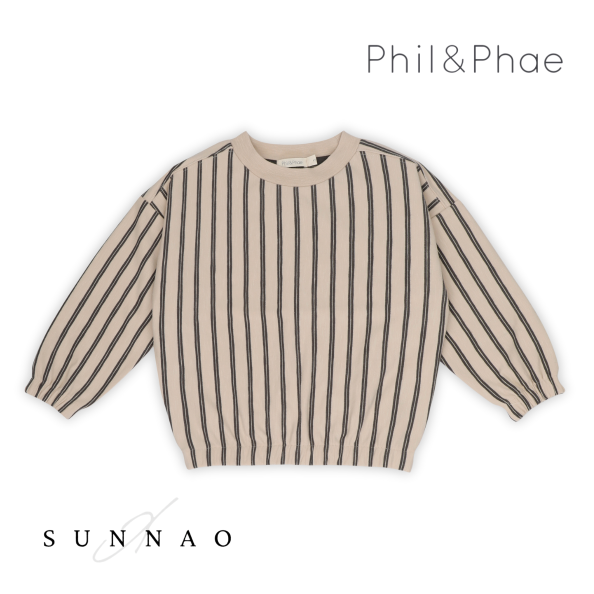 <Phil&Phae> Sweater slub stripes - graphite stripes