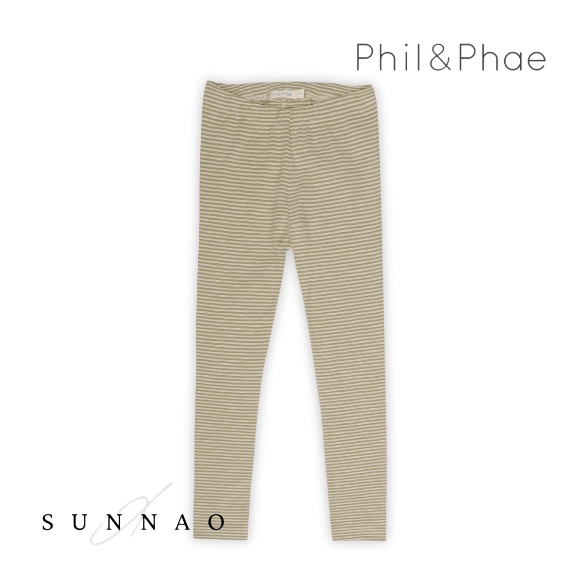 <Phil&Phae> Leggings stripes - soft moss stripes