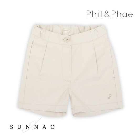 <Phil&Phae>Undyed twill shorts - natural