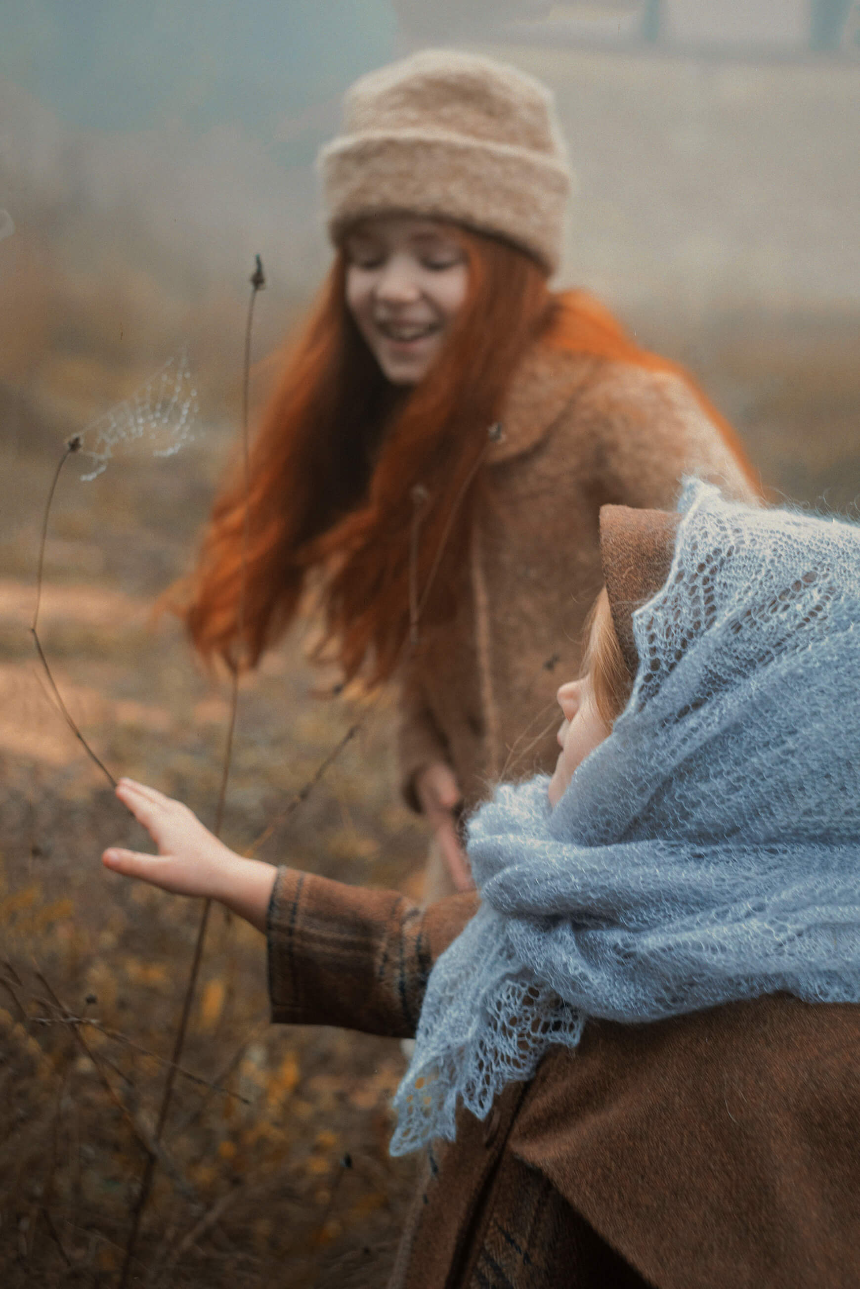 <Popelin> Mod.61.3 - Camel faux fur coat with yoke　