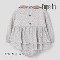갤러리 뷰어로 이미지로드, <Popelin> Mod.3.2 - Micro-flower romper suit with double layer skirt and baby collar
