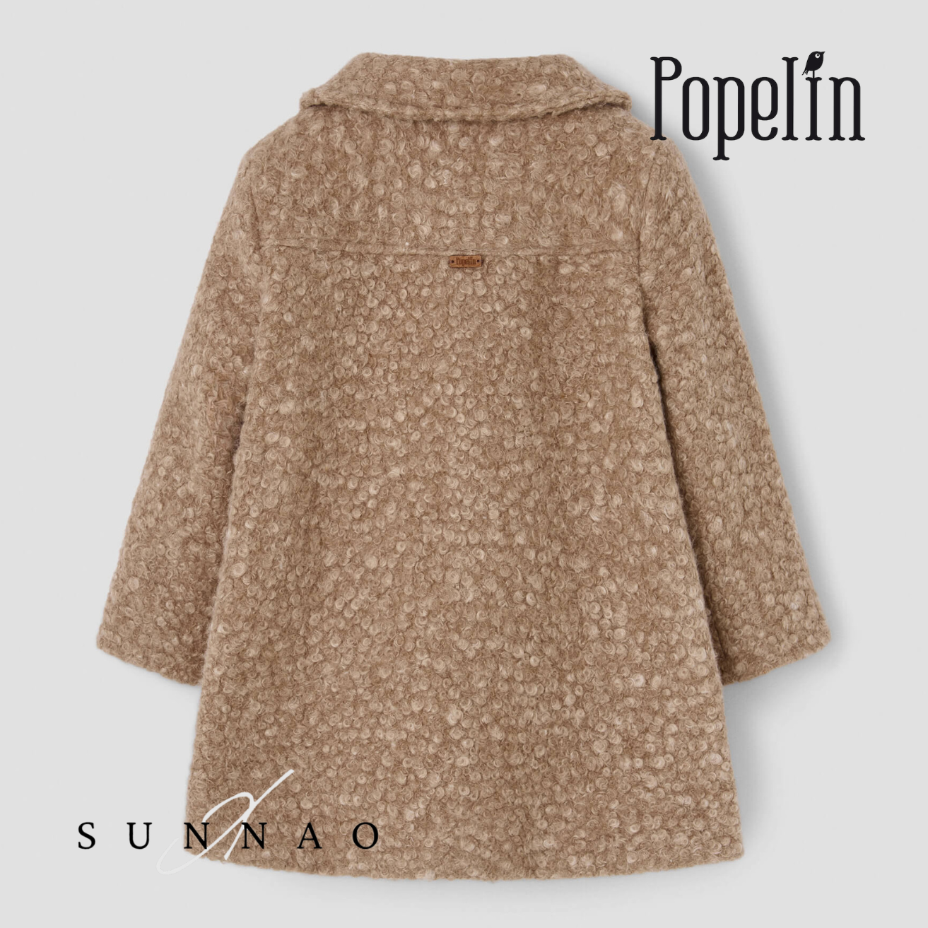 <Popelin> Mod.61.3 - Camel faux fur coat with yoke　