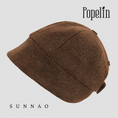 Gallery viewerに画像を読み込む, <Popelin> Mod.65.1 - Brown woollen bonnet with peak　
