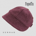 Load image into Gallery viewer, <Popelin> Mod.65.2 - Wine red woollen bonnet with peak　
