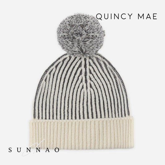 <Quincy mae> BEANIE MIDNIGHT STRIPE