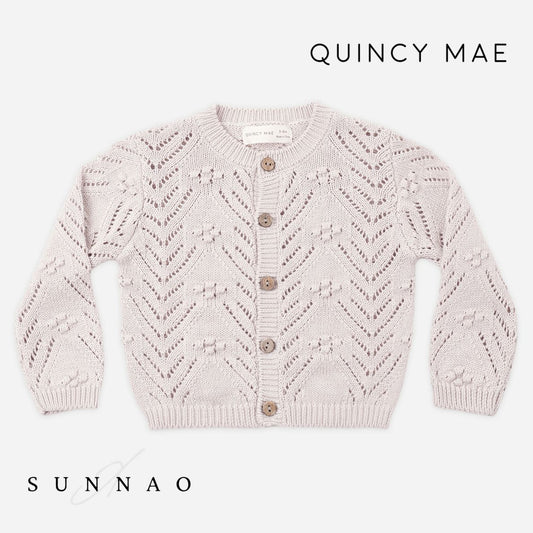<Quincy mae> KNIT CARDIGAN  LILAC MIST