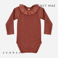 Load image into Gallery viewer, <Quincy mae> RUFFLE COLLAR BODYSUIT REDWOOD　
