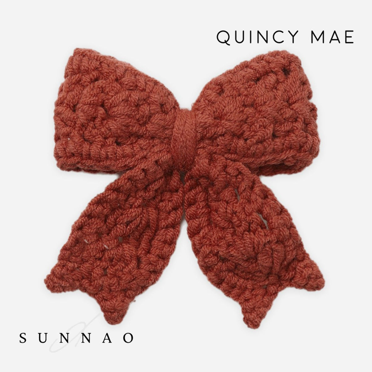 <Quincy mae> CROCHET BOW REDWOOD　
