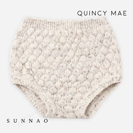 <Quincy mae> KNIT BLOOMER NATURAL CONFETTI　