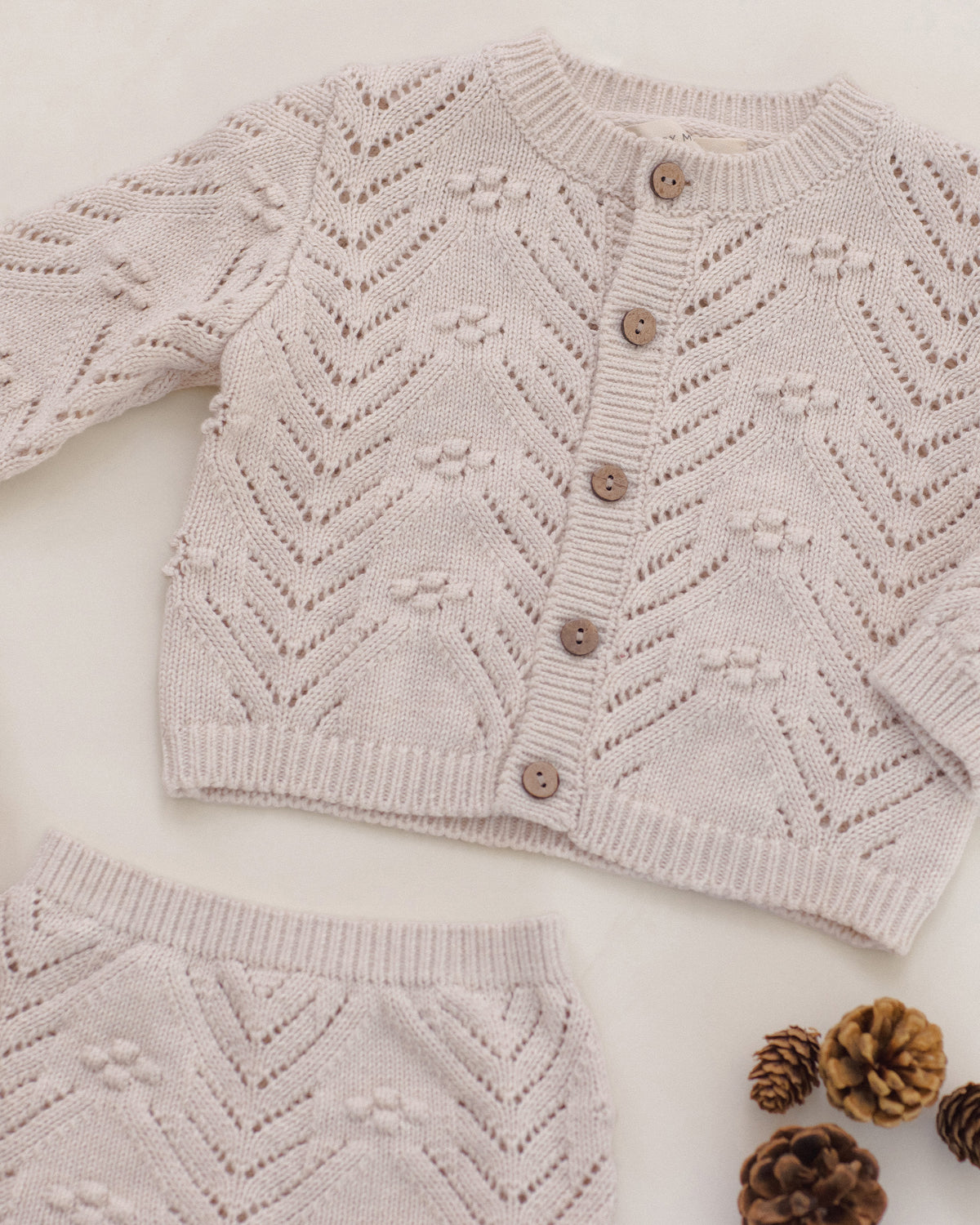 <Quincy mae> KNIT CARDIGAN  LILAC MIST