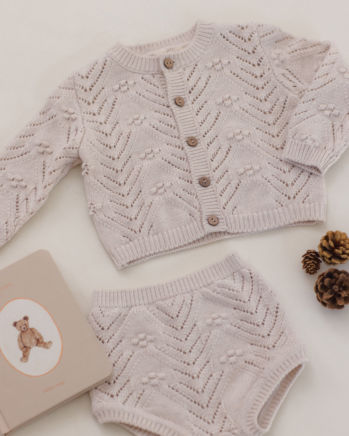 <Quincy mae> KNIT CARDIGAN  LILAC MIST