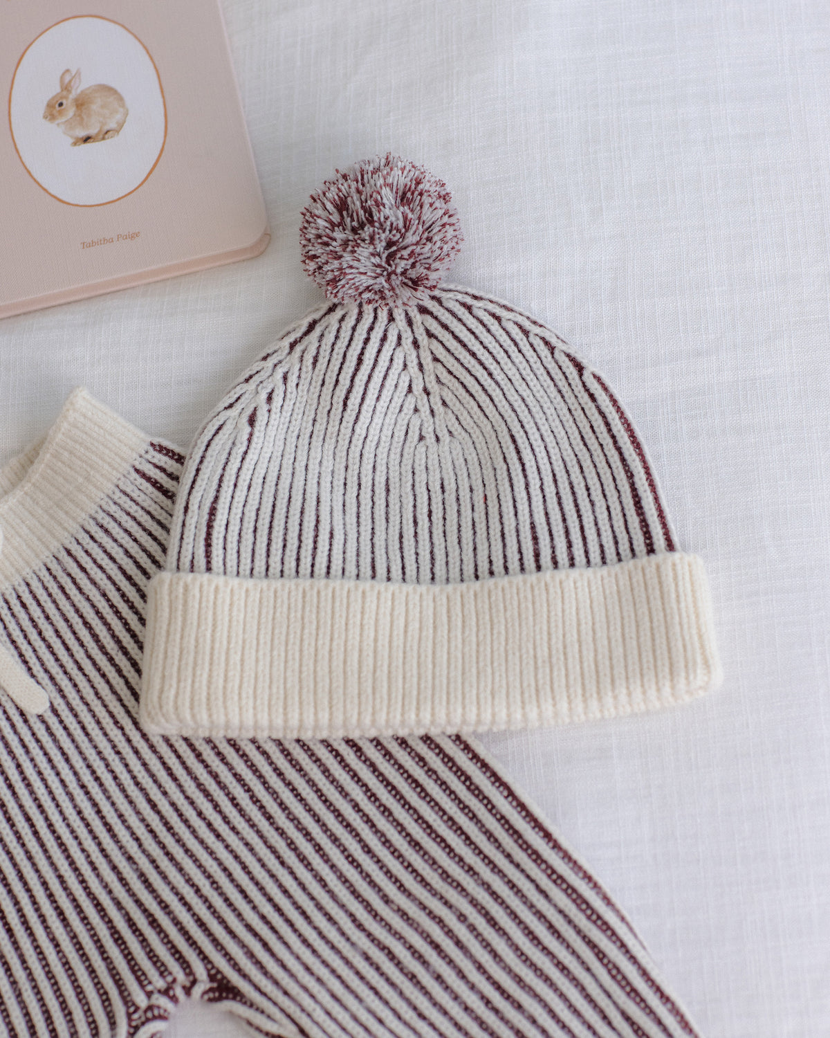 <Quincy mae> BEANIE MIDNIGHT STRIPE