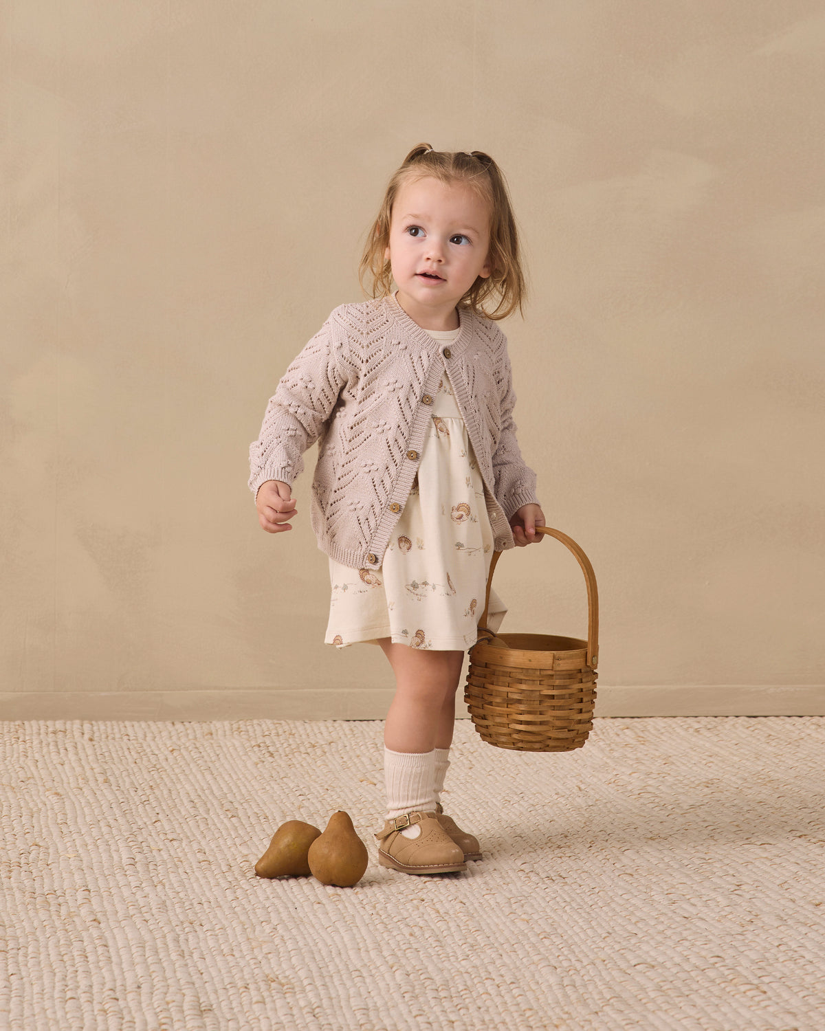 <Quincy mae> KNIT CARDIGAN  LILAC MIST