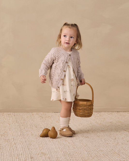 <Quincy mae> KNIT CARDIGAN  LILAC MIST