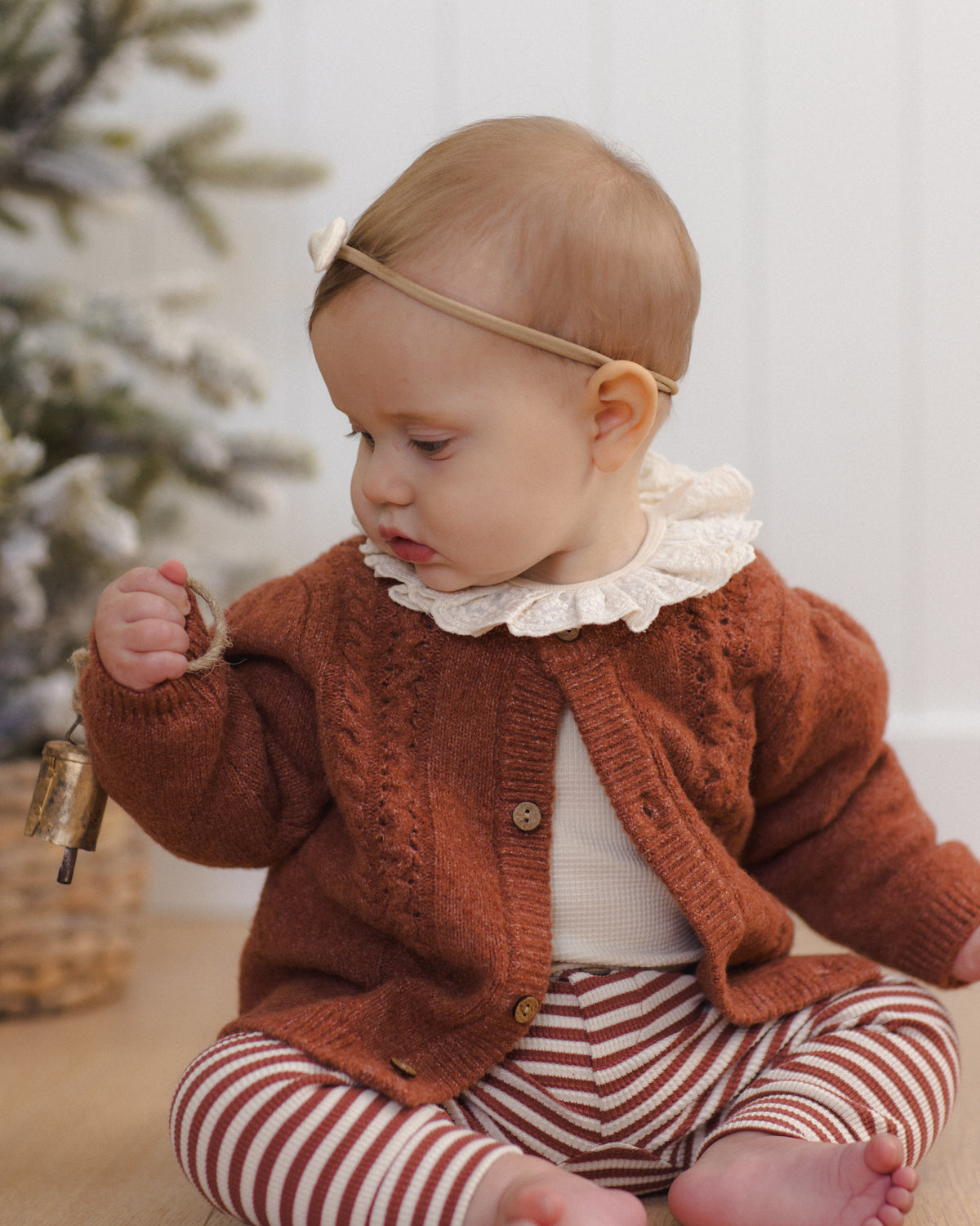 <Quincy mae> RUFFLE COLLAR BODYSUIT NATURAL　