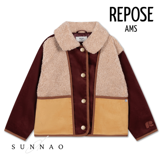 <REPOSE AMS> teddy jacket - mulberry rocket