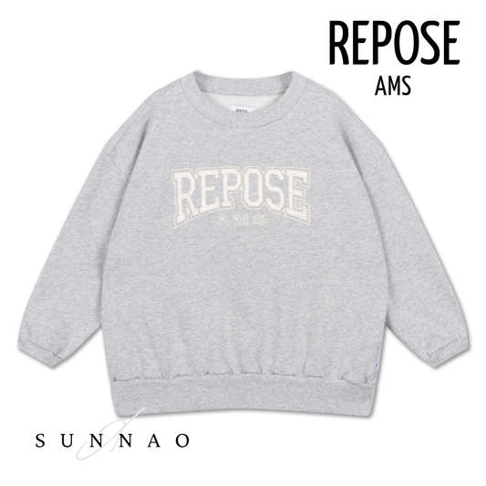 <REPOSE AMS> cozy drop sweater - light mixed grey