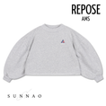 Gallery viewerに画像を読み込む, <REPOSE AMS> crop heart sweater -light mixed grey
