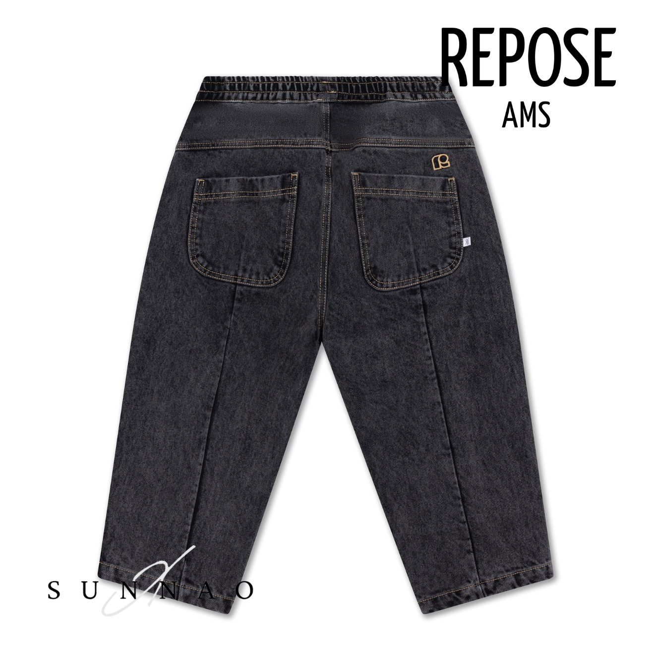 <REPOSE AMS> wide pant - slate grey