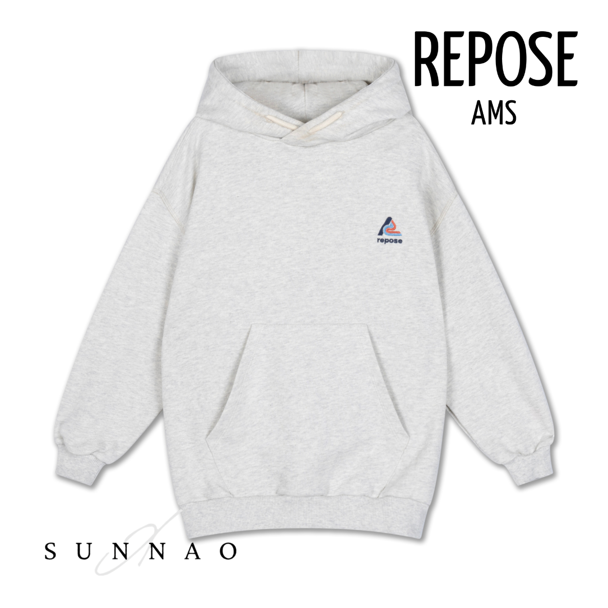 <REPOSE AMS> 19. hoodie - light mixed cream