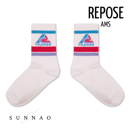 <REPOSE AMS> 81. sporty socks - white logo