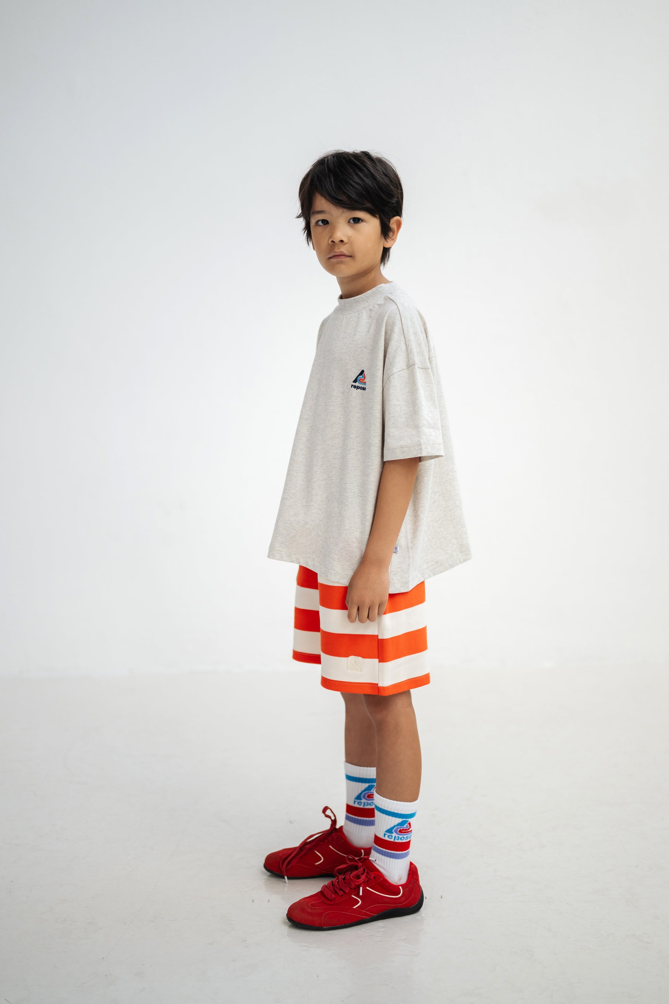 <REPOSE AMS> 55. TEE SAHIRT - light mixed cream