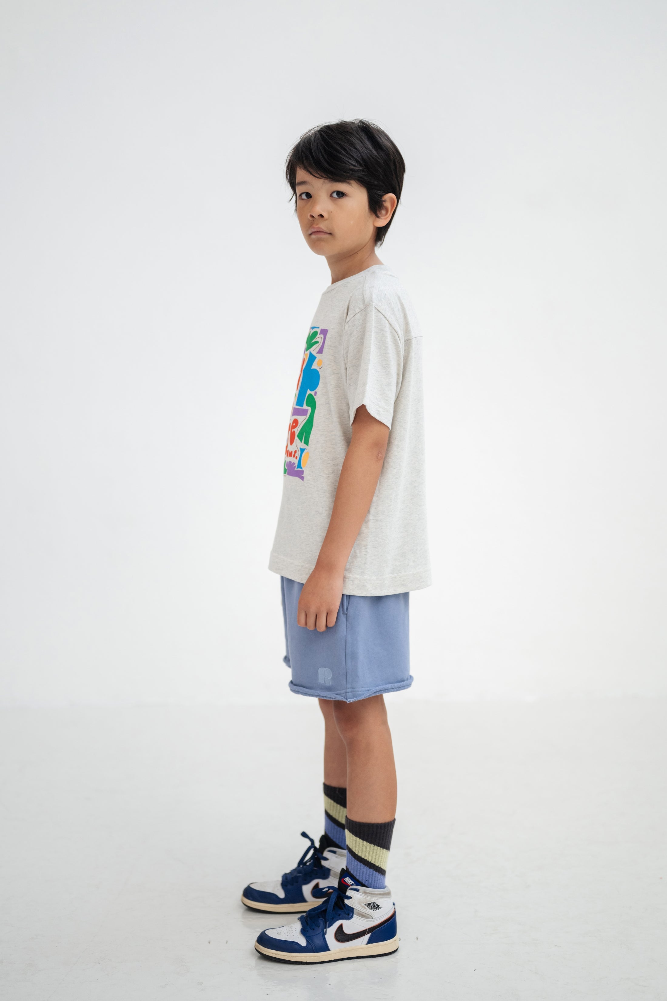 <REPOSE AMS> 56. BOXY TEE - light mixed cream