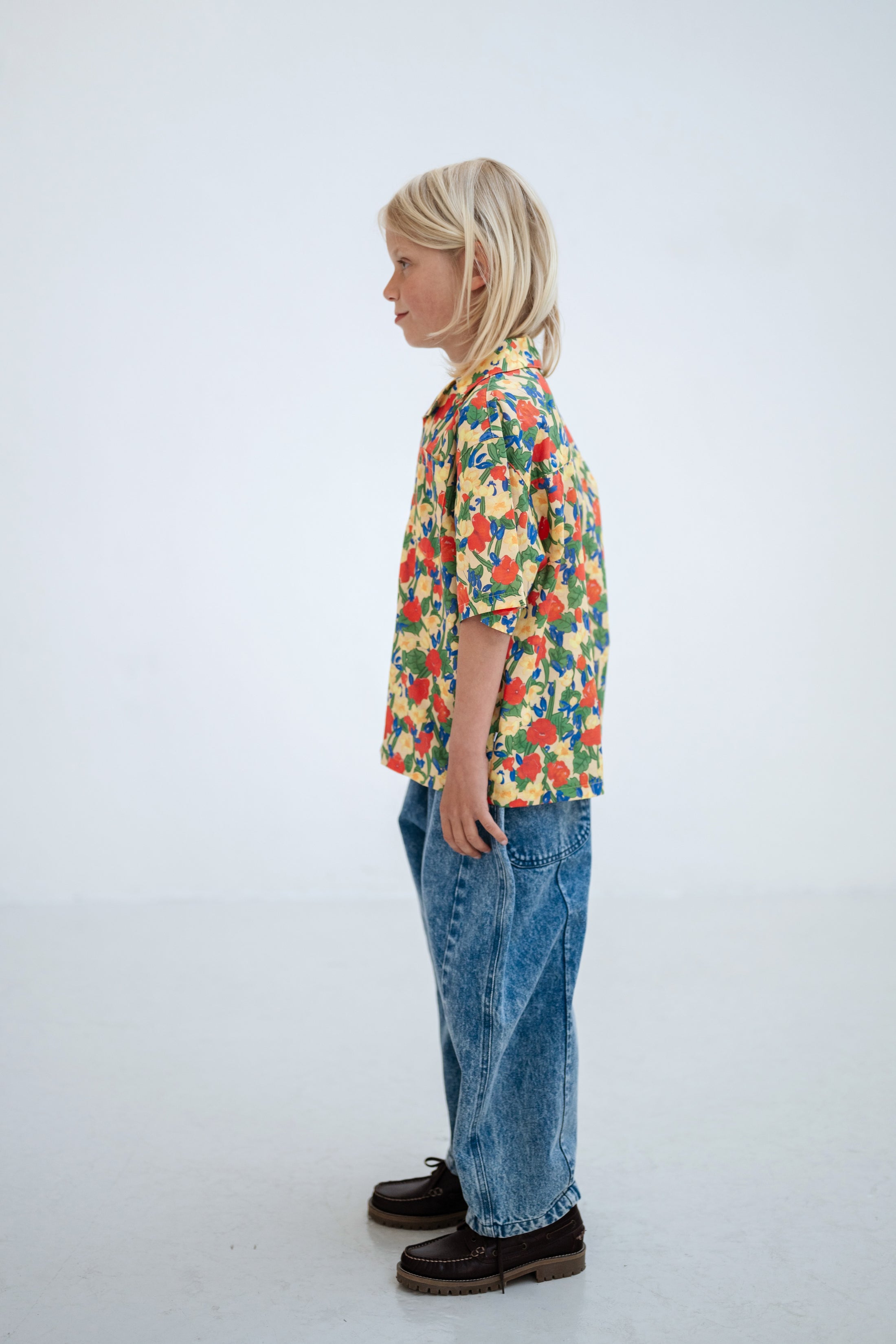 <REPOSE AMS> 9. wide pant - acid blue