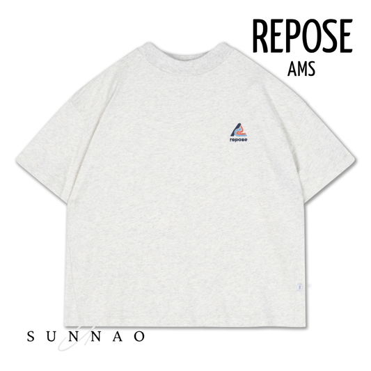 <REPOSE AMS> 55. TEE SAHIRT - light mixed cream