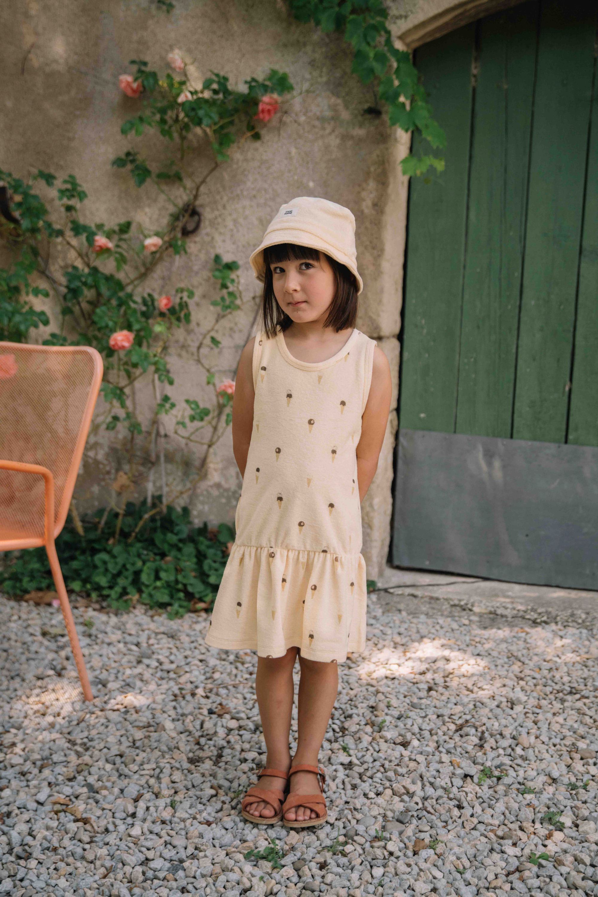 【予約／送料無料】<STUDIO BOHEME PARIS> DRESS PLAYA - VANILLA / ICE CREAM（18M-4Y）