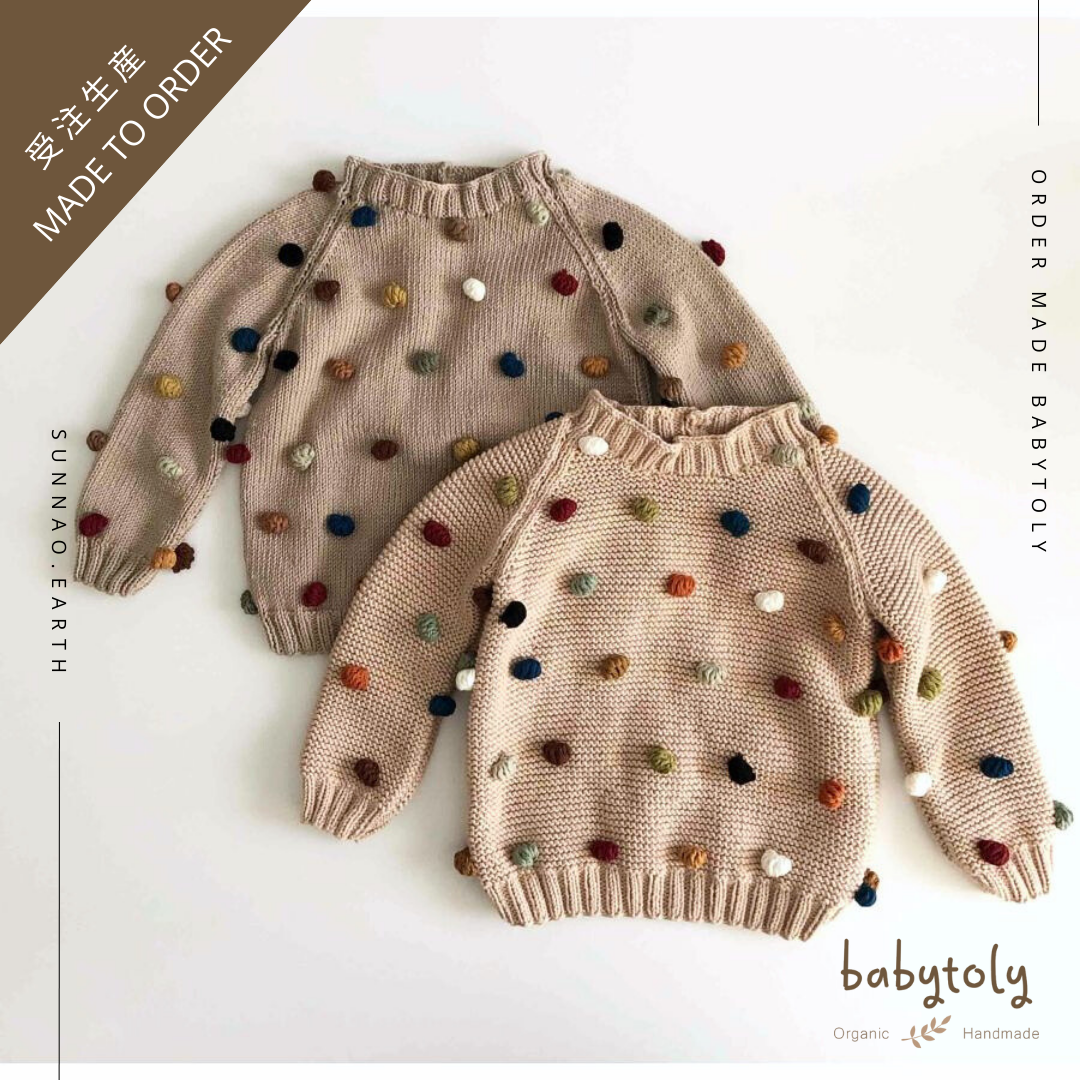 【予約／オーダー会】<Babytoly> RAINBOW POPCORN SWEATER（6M-9Y）-Babytoly-SUNNAO