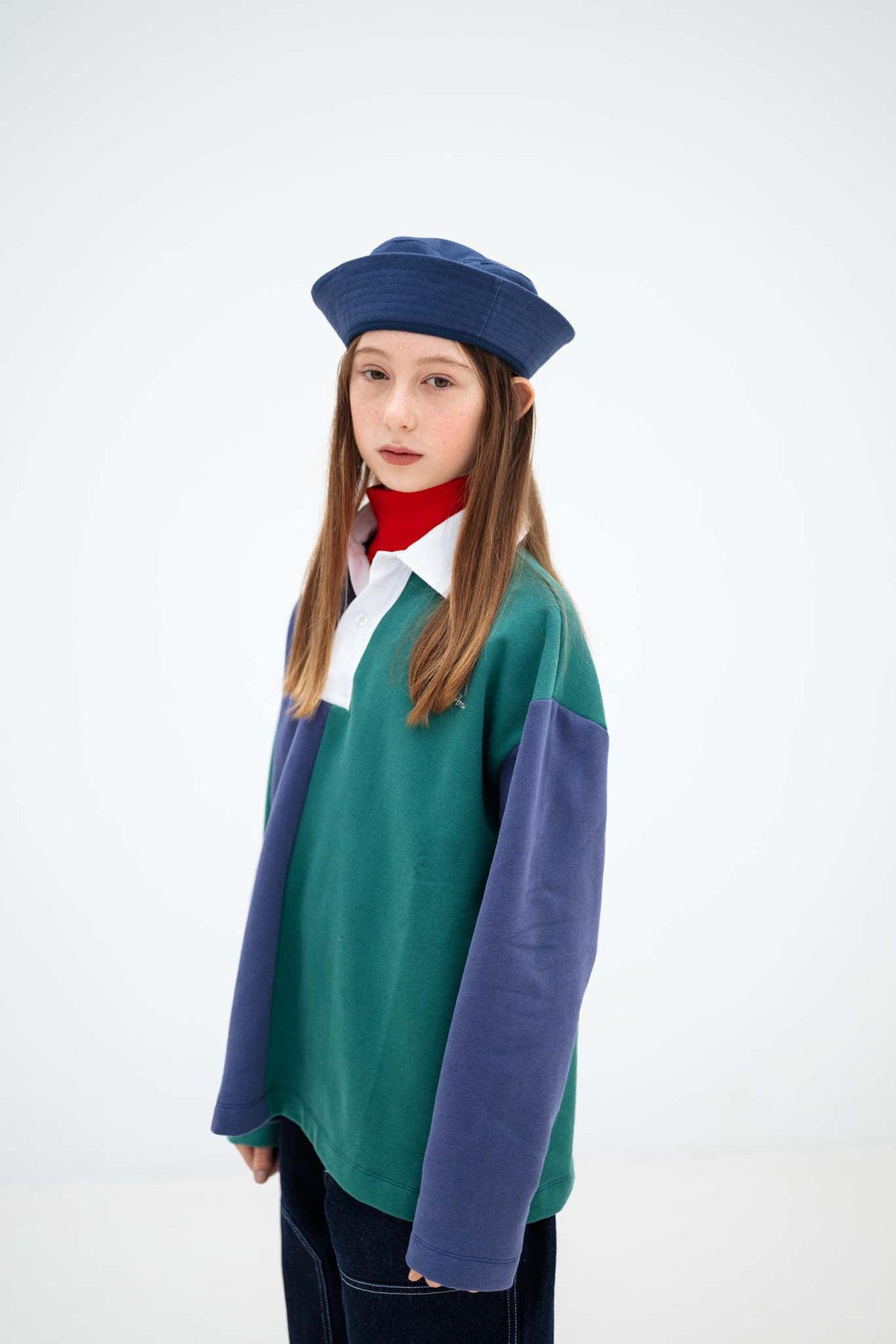 <REPOSE AMS> 47. polo shirt - eclipse scout color block