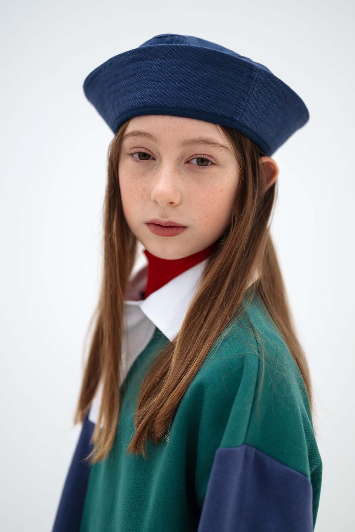 <REPOSE AMS> 47. polo shirt - eclipse scout color block