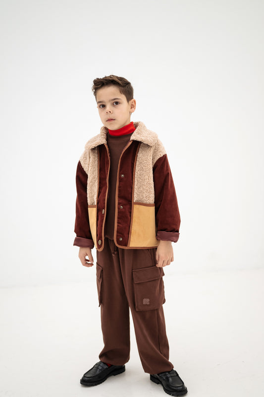 <REPOSE AMS> teddy jacket - mulberry rocket