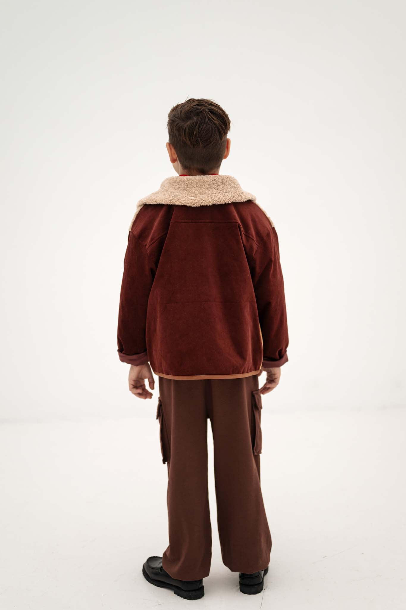 <REPOSE AMS> teddy jacket - mulberry rocket