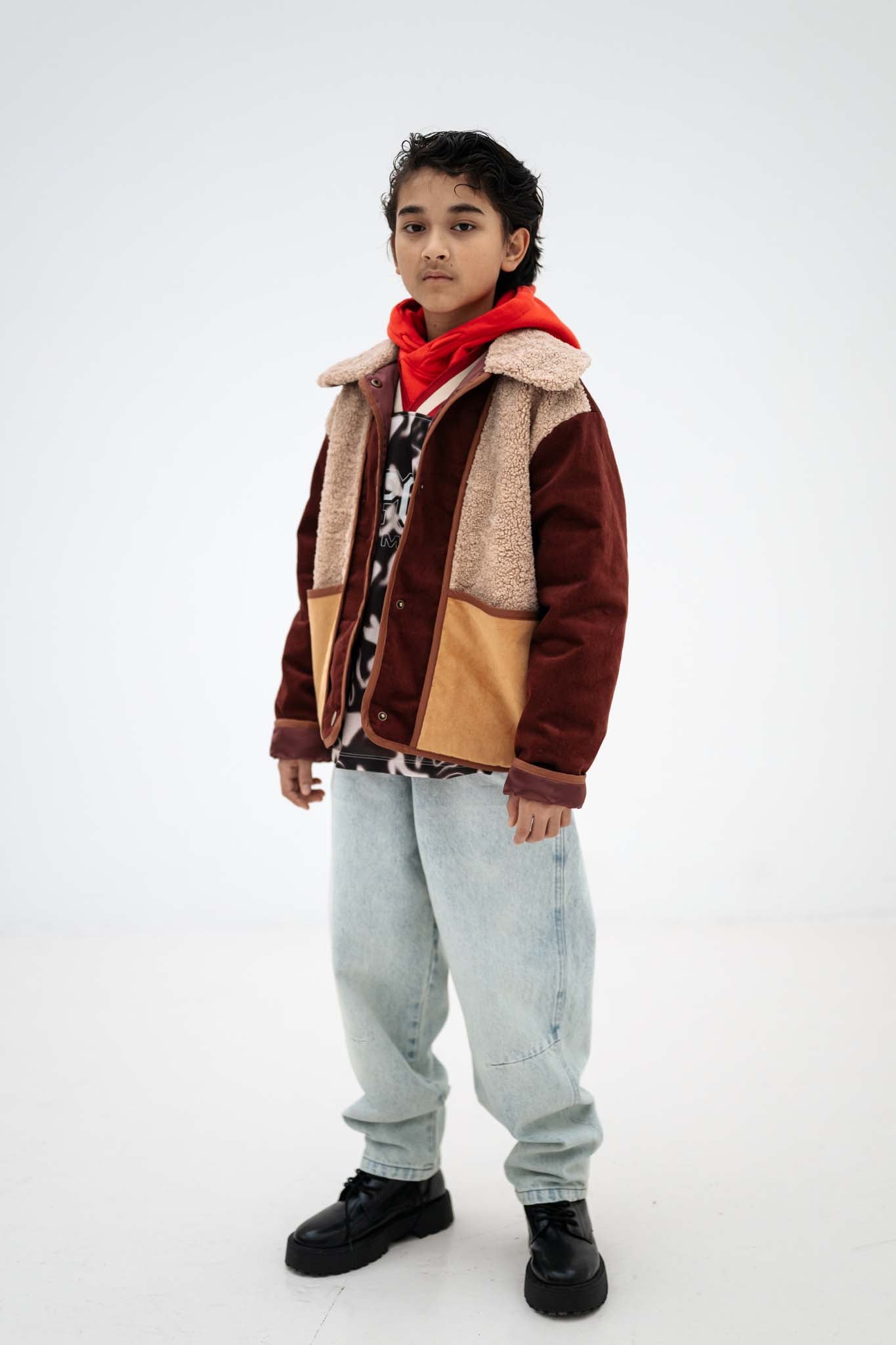 <REPOSE AMS> teddy jacket - mulberry rocket