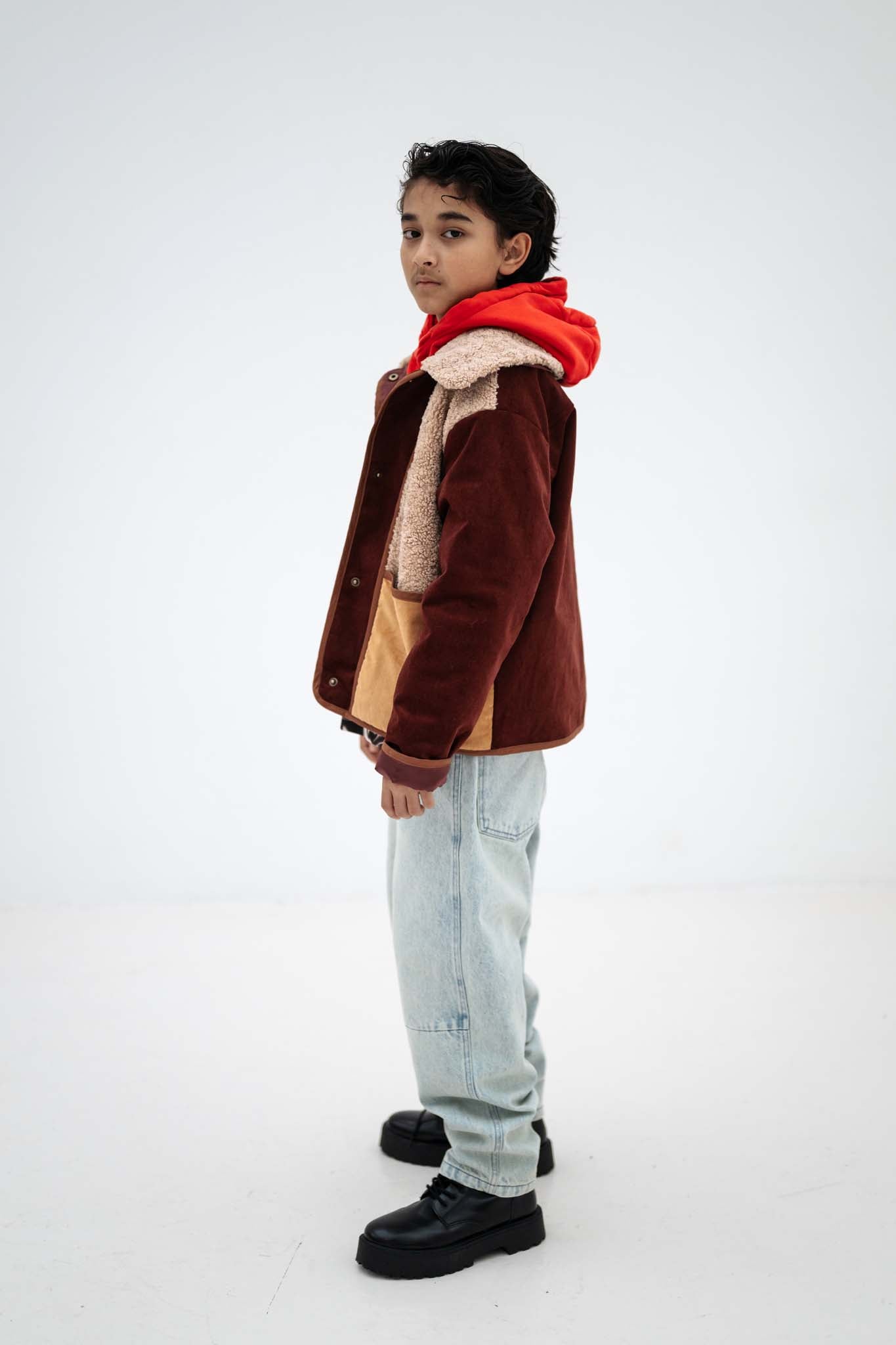 <REPOSE AMS> teddy jacket - mulberry rocket