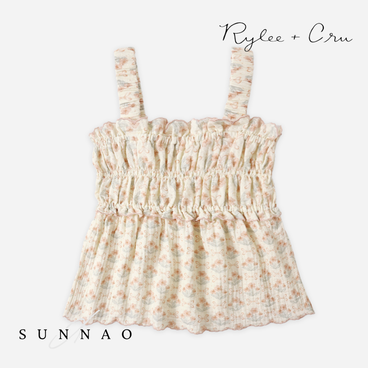 <Rylee + Cru> SMOCKED TANK - BLOSSOM