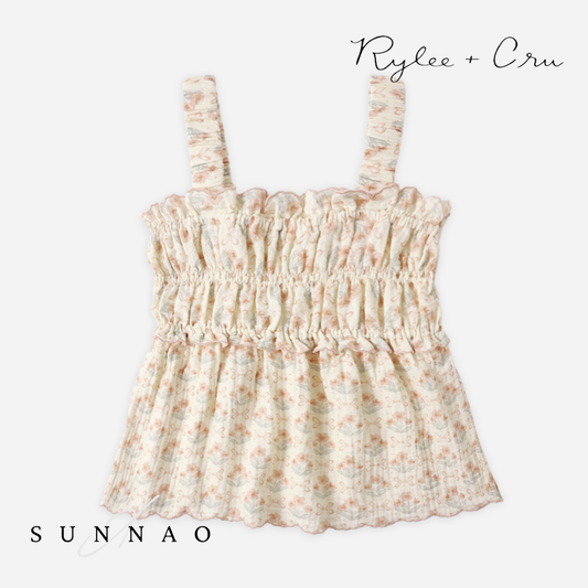 <Rylee + Cru> SMOCKED TANK - BLOSSOM