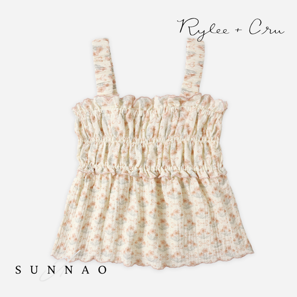 <Rylee + Cru> SMOCKED TANK - BLOSSOM