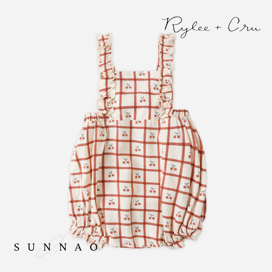 <Rylee + Cru> CHIARA ROMPER - CHERRY CHECK